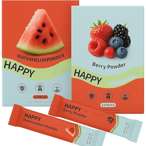 WSJAWH Superfood Powder, Watermelon Berry Powder Probiotics, with Fruits and Veggies - Immune Gut Health Support- Vegan- Gluten-Free - 28 Packets