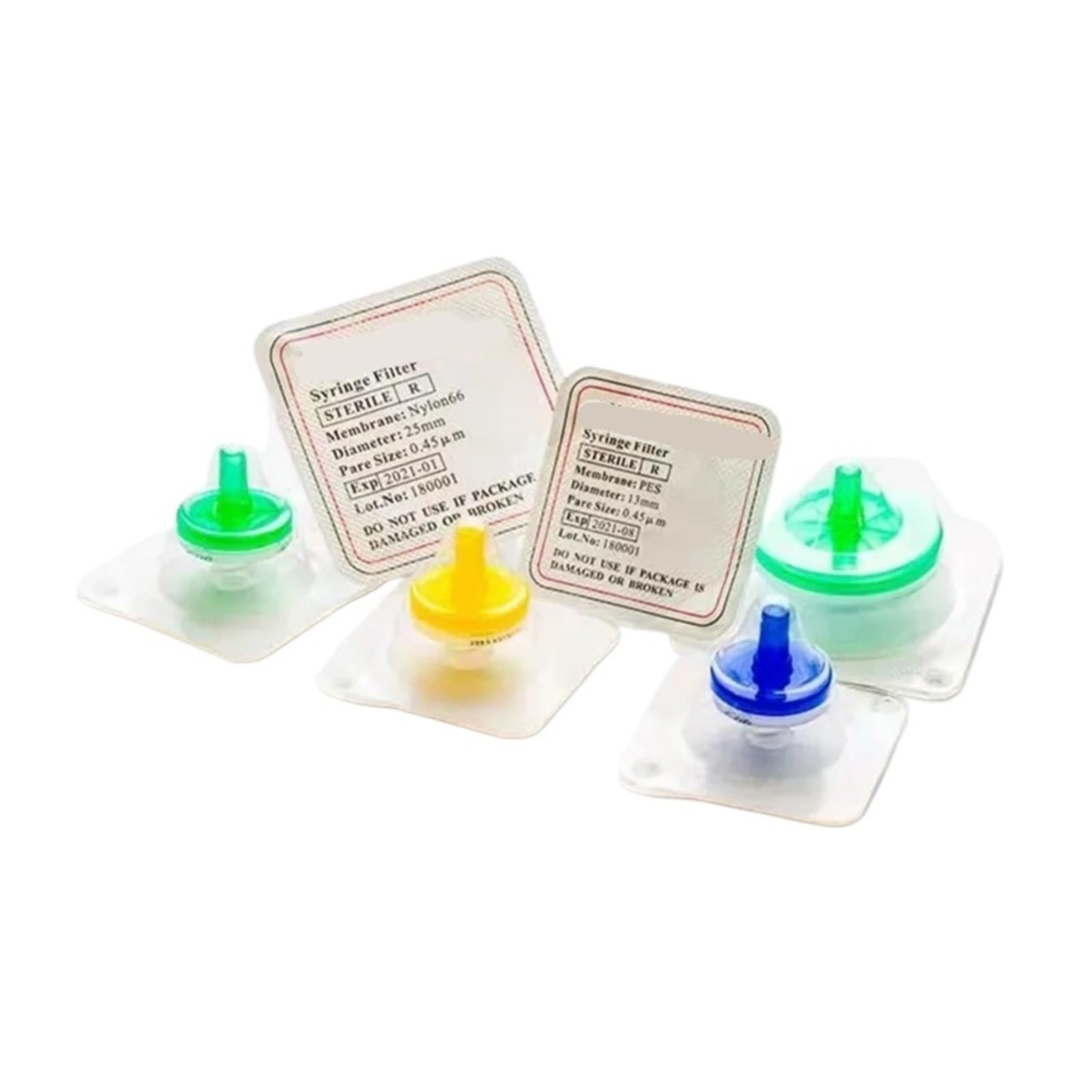 Filtres à seringue en nylon, Lot de 10 seringues à aiguilles stériles laboratoire, filtre en Nylon PES PTFE 13mm 25mm 33mm 0,22 um,45(25mm 0.45um Nylon)