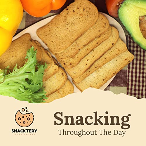 Snacktery Roasted Garlic Melba Toast - Thin And Crispy Melba Toast Crackers - Garlic Toast For Dips, Spreads, Salads - 7 Oz #TOP3