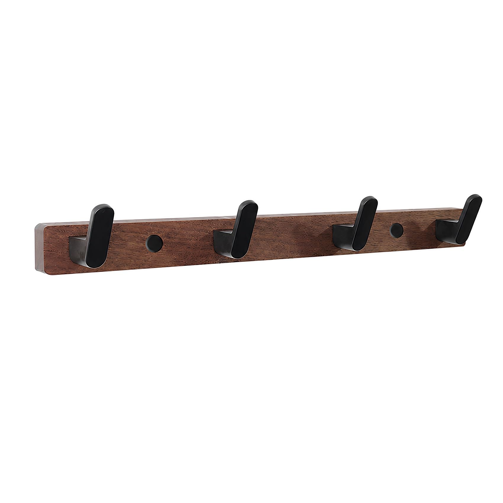 Tzufa Walnut Wooden Coat Hooks Coat Rack Wall Mounted Easy Install Wall Hooks