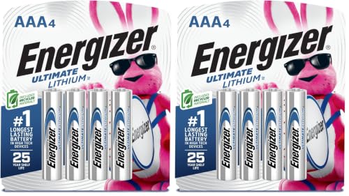 Energizer AAA Batteries, Triple A Lithium, 4 Count (Pack of 2) - image 1
