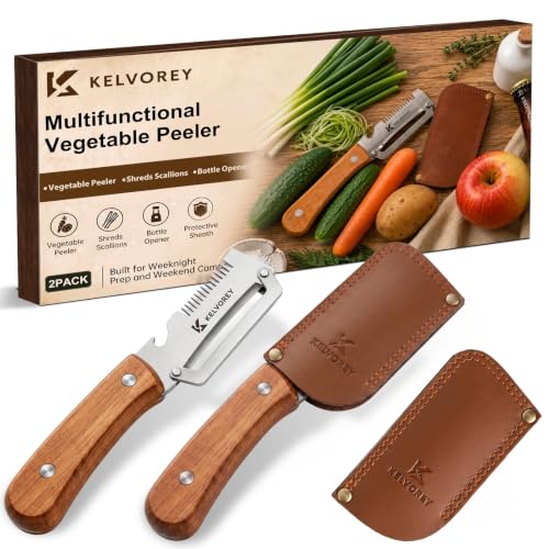 KELVOREY 3-in-1 Multifunctional Vegetable Peeler for Right Hand