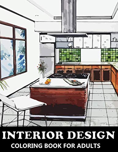 Interior Design Coloring Book for Adults: Colouring Book with Inspirational Home Designs, Fun Room Ideas, and Beautifully Decorated Houses for Relaxation (Houses Coloring Books) image 3