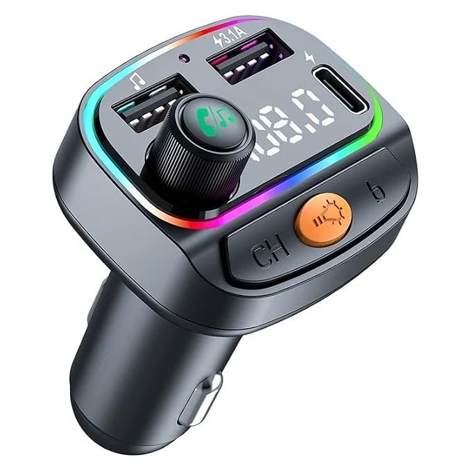 WeFly v5.0 Car Bluetooth Device with FM Transmitter, Car Charger, Audio Receiver, MP3 Player, Adapter Dongle, Transmitter (Black)