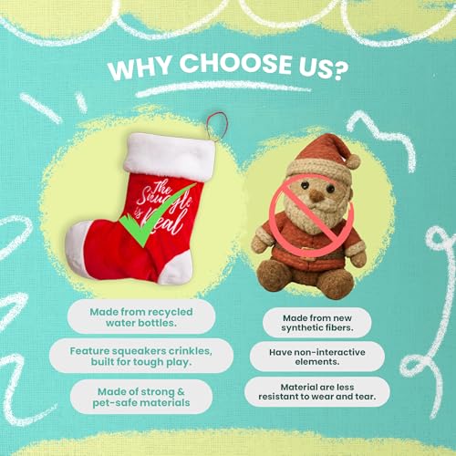 SNUG AROOZ Hide & Squeak Stocking con bola de goma miniatura 3