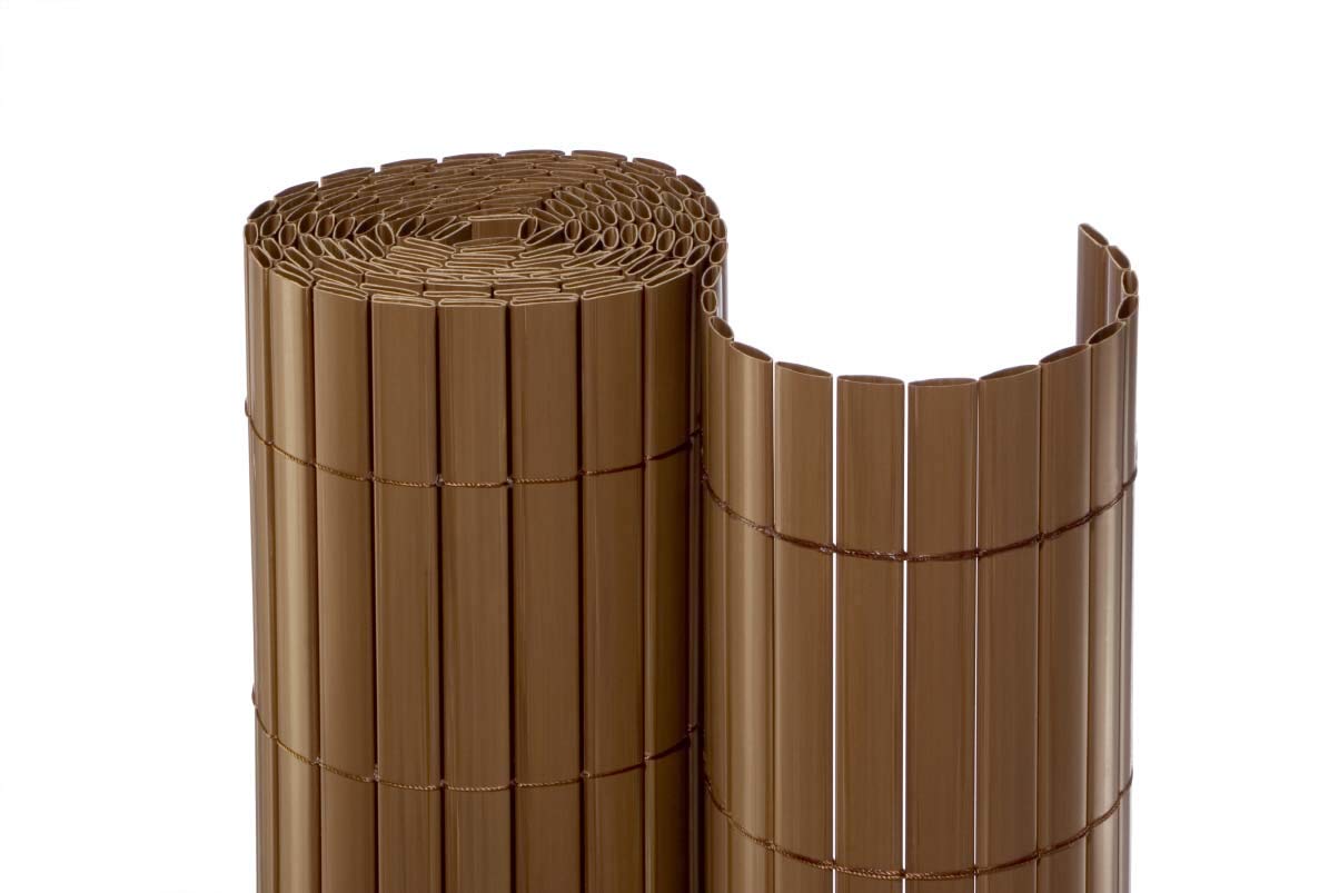 bambus-discount.com Osłona balkonowa PVC Hamburg, wersja ekologiczna 100 x 300 cm, kolor brązowy