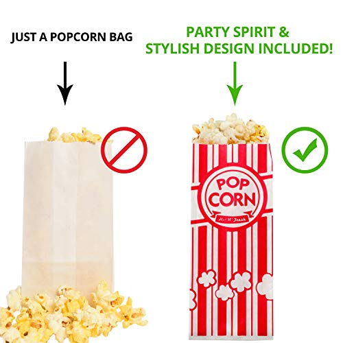 CUSINIUM Aluminium Popcorn Scoop - Popcorn Salt Shaker - [100pcs] 1oz Popcorn Bags Bundle - Thumbnail 5