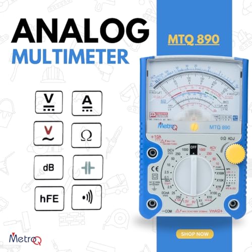 Image of Metro Q Multimeter MTQ 890 Blue Holster - CAT II 1000V, CAT III 500V, True RMS, Safety Certified