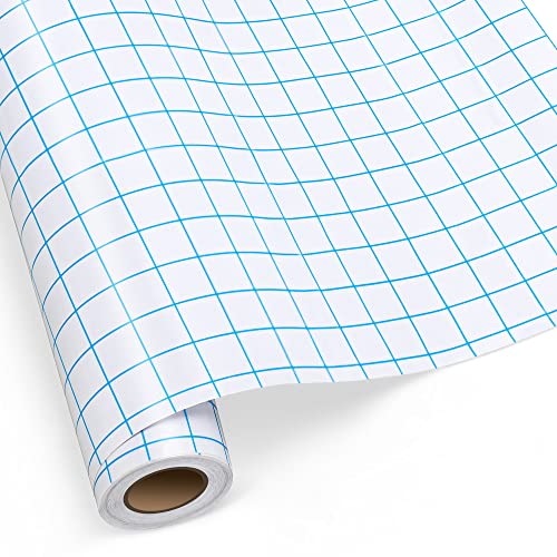 ImnBest Lámina de transferencia para vinilo, 30,5 cm x 1500 cm, con rejilla de alineación transparente, lámina de transferencia para calcomanías, señales, ventanas Cover