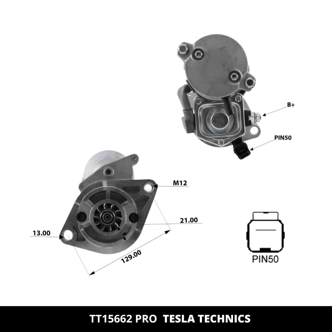 TT15662 PRO Motorino di avviamento per auto 12V, Motorino 2.20 KW. Compatibile con TOYOTA. Eccellente rapporto qualità-prezzo. Installazione facile e garanzia.