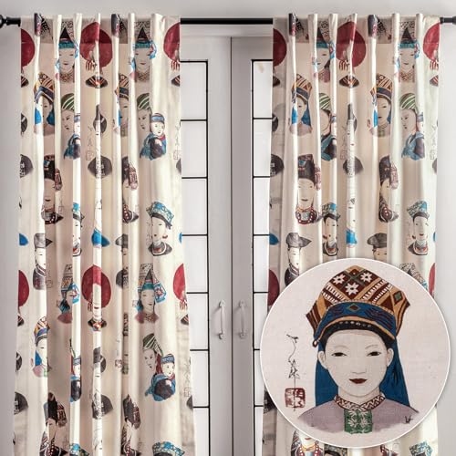 Maison d' Hermine Curtains for Living Room 100% Cotton 50"x108" (Pack of 2)