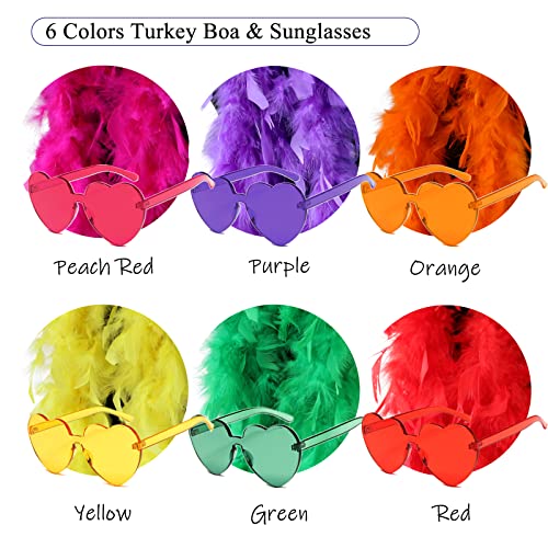 Jicasto JC-FB-6P Colorful Feather Boas 6 Packs thumb #7