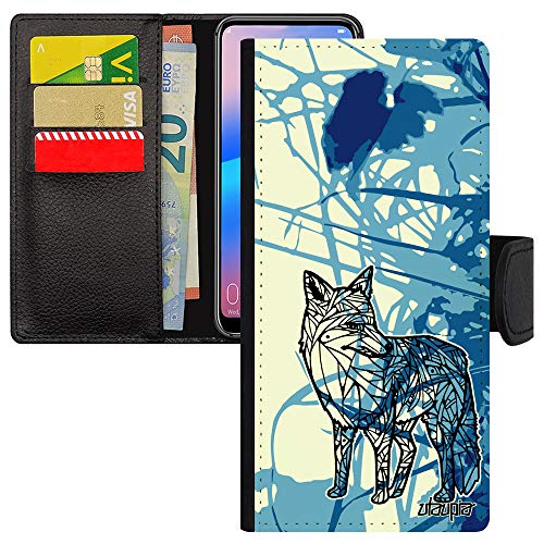 Coque A52S porte cartes aimantée anti-chute motif renard de montagne