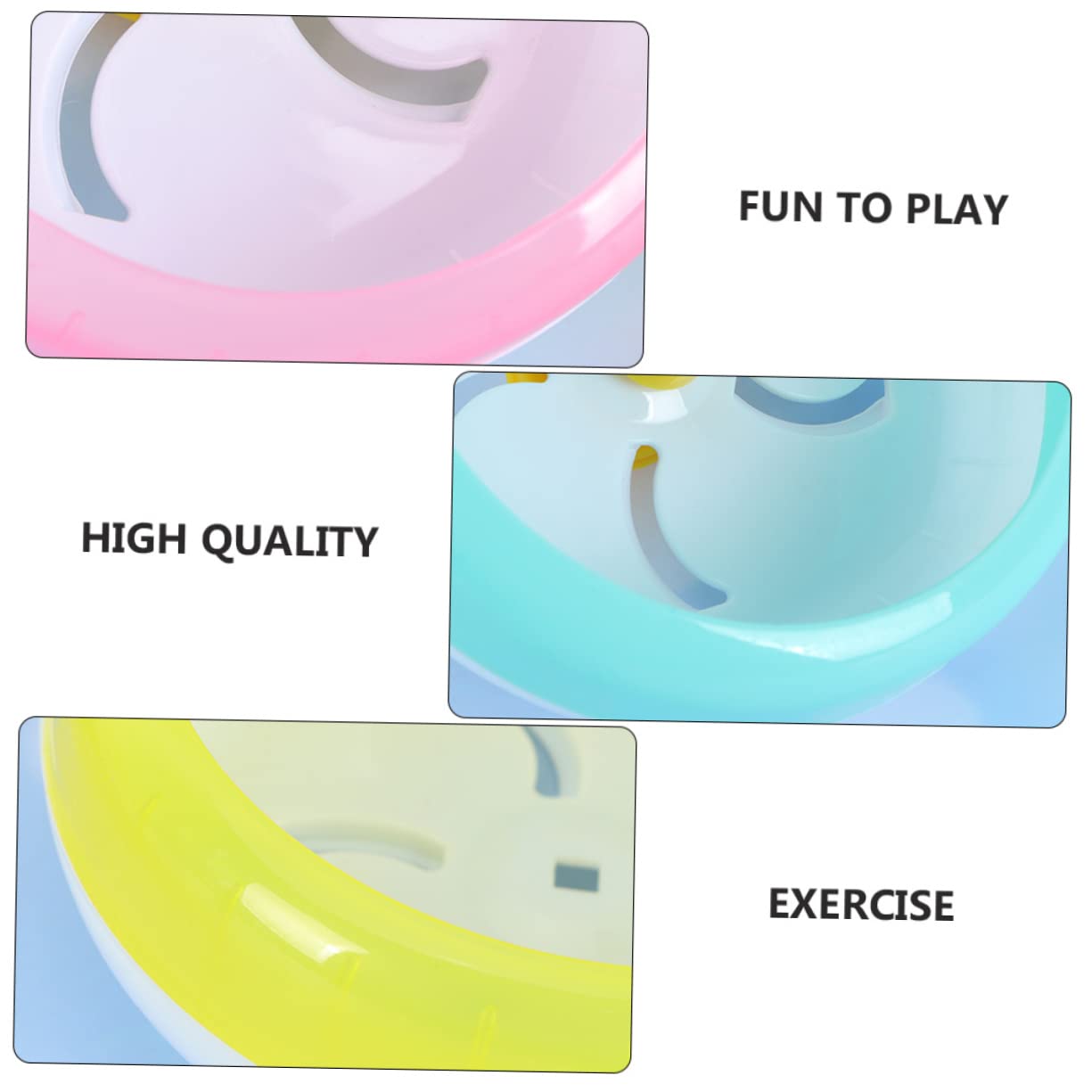 FRCOLOR 3piezas Rueda De Ejercicio Silenciosa para Hámsters y Roedores Pequeños Color Aleatorio para Mantener Tus Mascotas