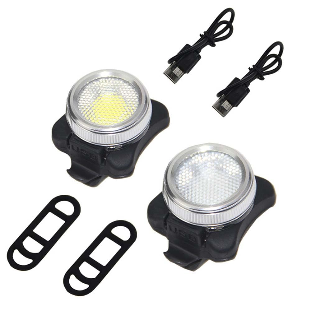 Juego De Bicicletas Luces Delanteras De Carga USB Luces Traseras De Advertencia De Bicicleta COB Luces De Bicicleta De Dos Colores Accesorios para Bicicletas De Montaña