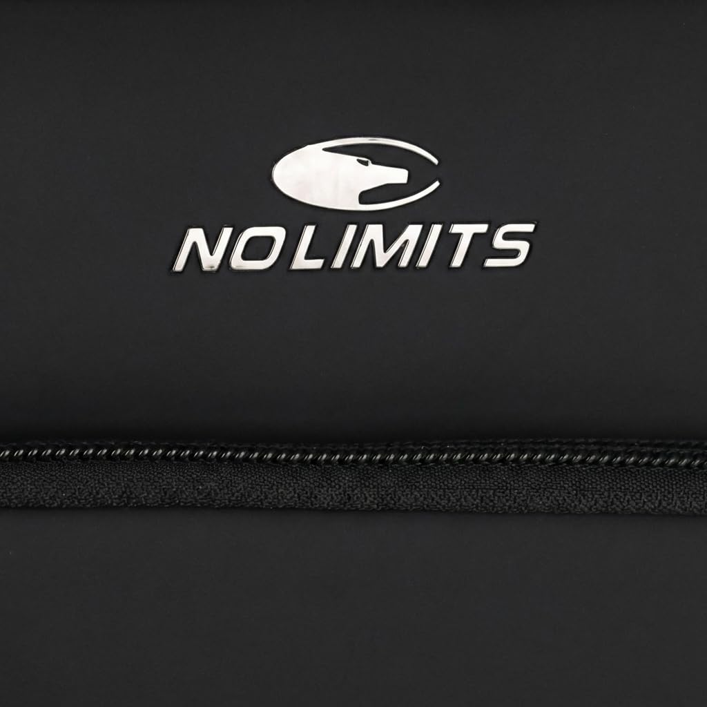 No Limits Sac à bandoulière réglable, imperméable, effet soft-Touch et doublure orange, multipoches avec fermeture éclair
