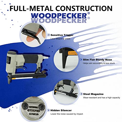 Woodpecker N8016 21 Gauge Upholstery Stapler Fits 80 Series 1/2" Crown, 1/4" To 5/8" Length Staples, Narrow Crown Pneumatic Staple Gun For Furniture Making And Home Improvement #TOP1