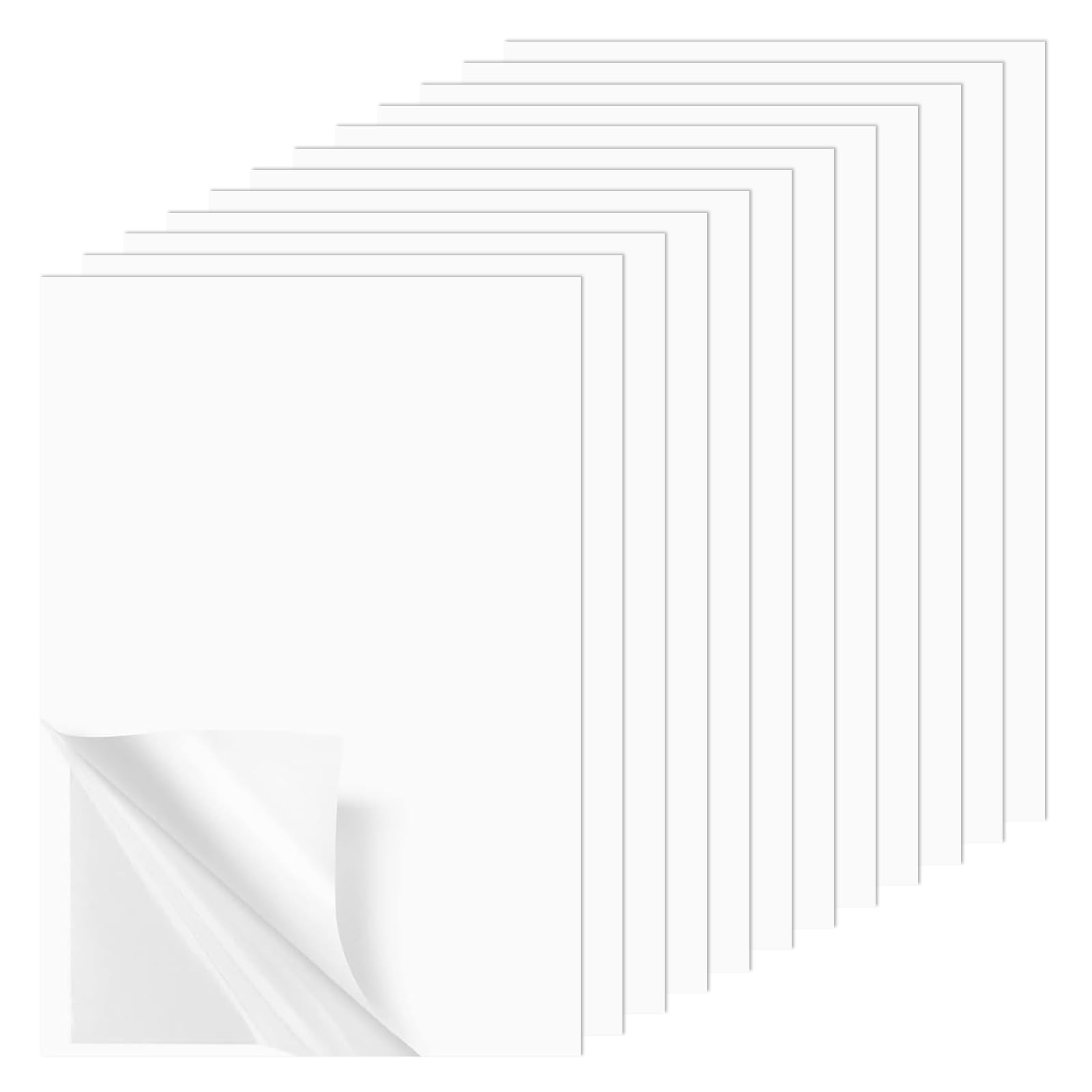 Double Sided Adhesive Sheets - 12 Pcs A4 Size DIY Arts Photo Albums Making - 30x21cm Strong PET Adhesive Tap Sheet - Dual-Adhesive Foam Sheets for Shaker Cards Scrapbooking Crafting 0.1mm Thick