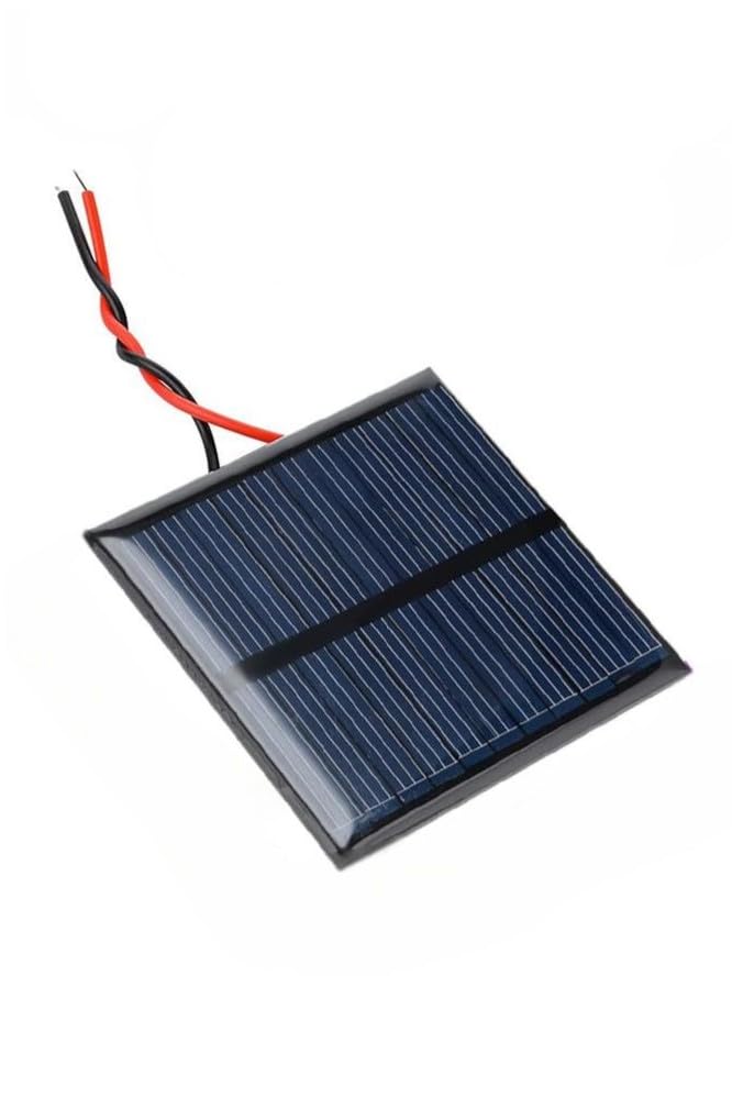 6X6 cm, 5.5 V 100 Ma güneş paneli, 1 adet; 60X60 Mm
