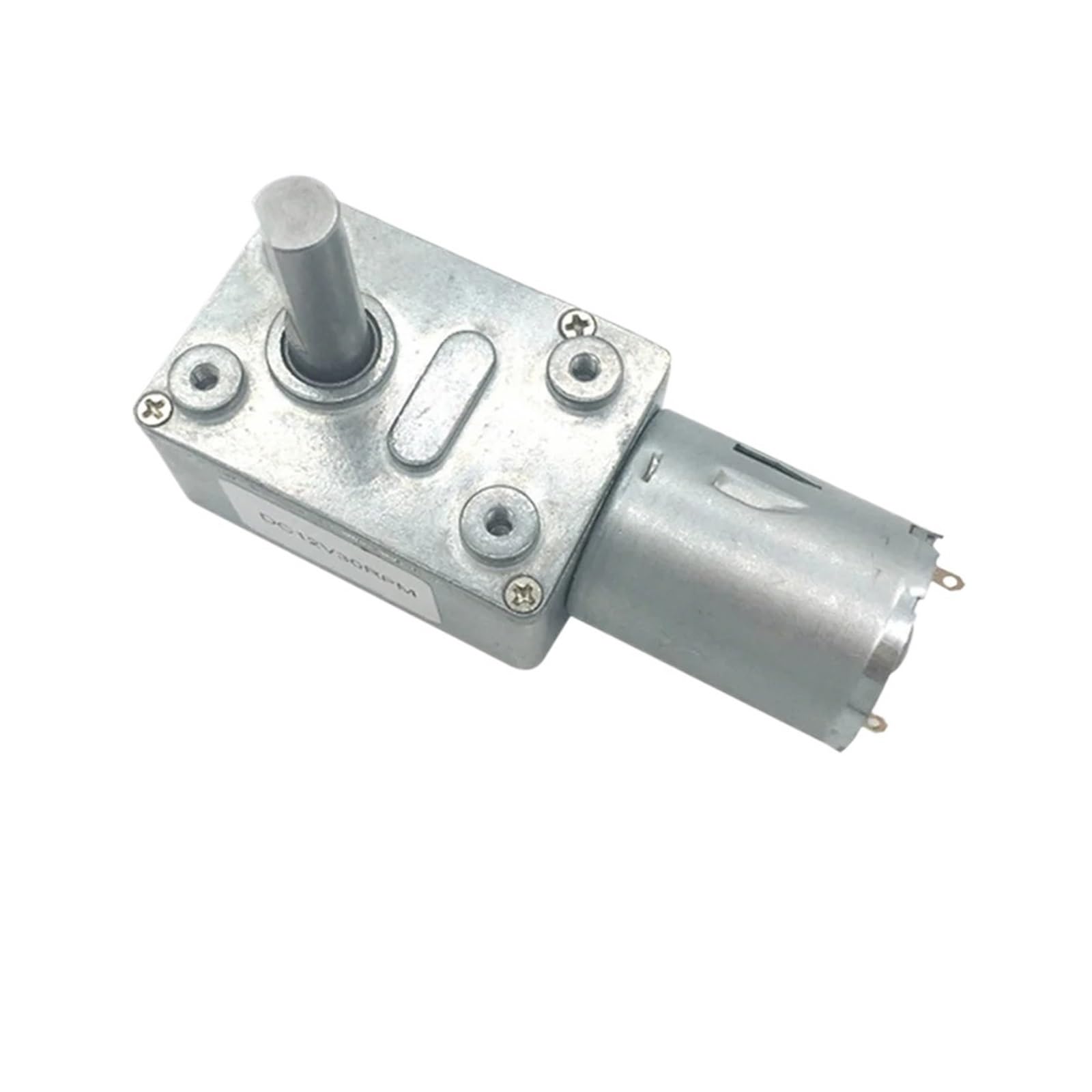 Moteur de réduction CC JGY-370 12V 10 RPM avec engrenage à vis sans fin et axe long de 25mm