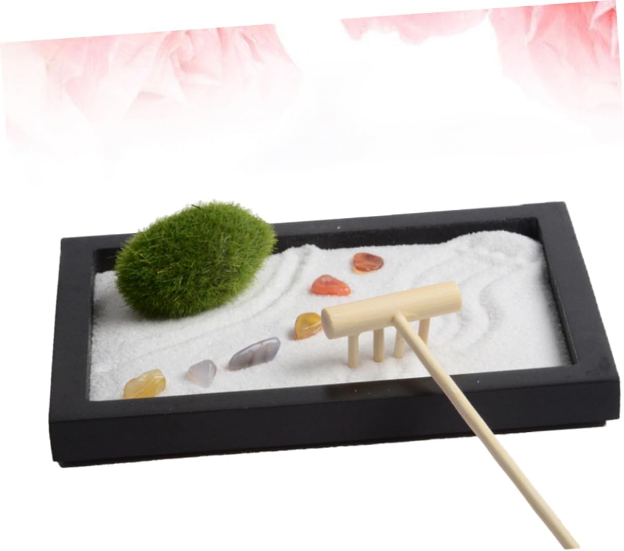 PAREKS 2pcs Miniature Landscape with Sands Meditation Garden Miniature Landscape Sand Table Decoration Zen Garden Miniature Landscape Desktop Decorate/2391