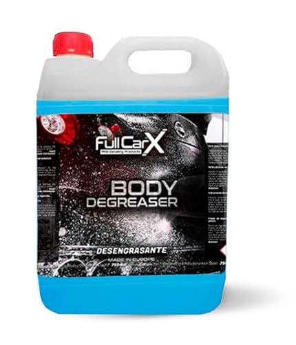 FULLCARX Body Degreaser 5 Litros Limpiador Desengrasante Coche, Limpia Carrocería Concentrado, Elimina Siliconas Ceras Grasa Suciedad, Acción Desincrustante, Producto Limpieza Detailing Profesional