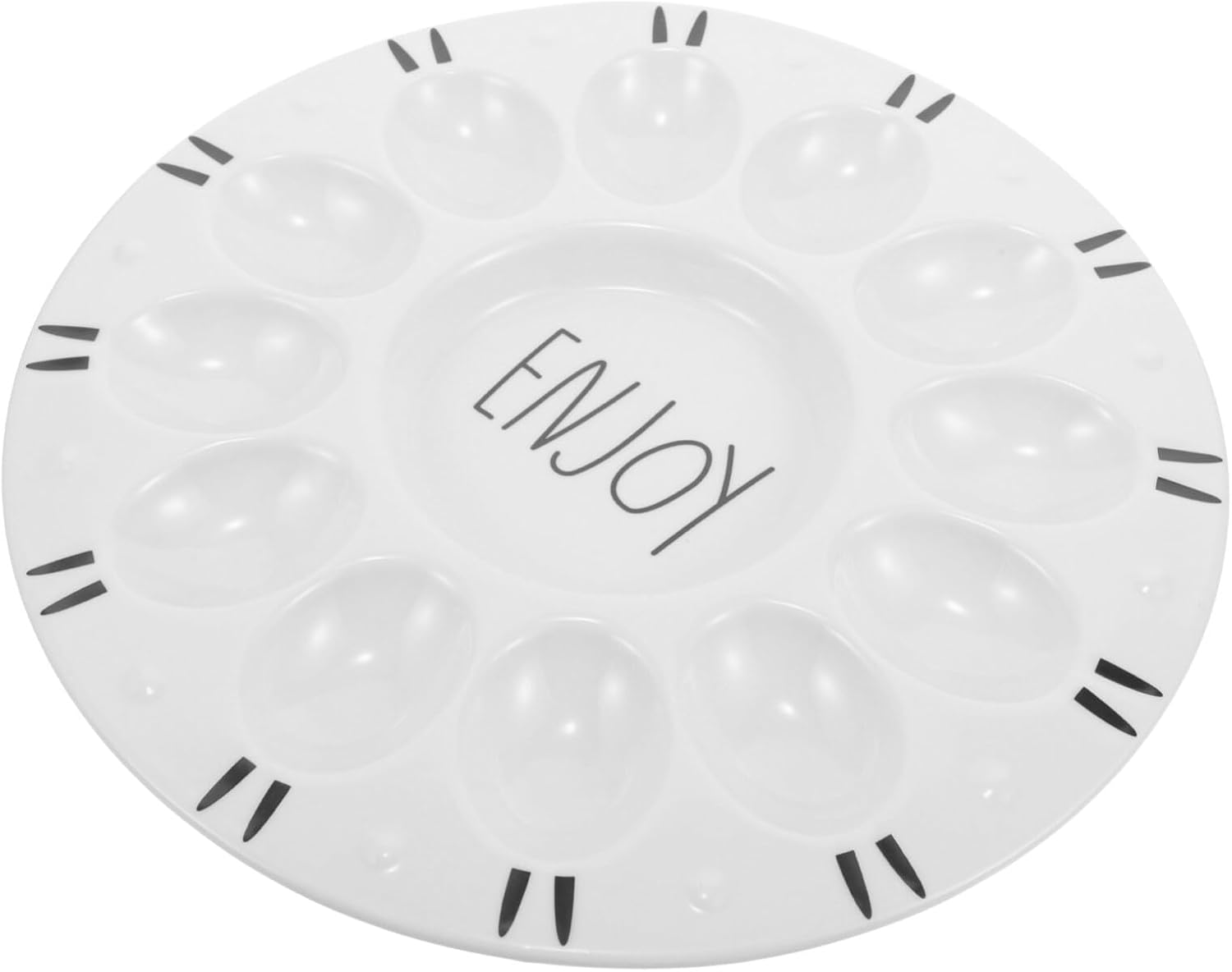 Luxshiny Deviled Platter Ceramic Serving Tray Holder for Parties Reusable and Easy to Clean for Home and Festive Settings Design