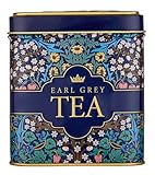 New English Teas Victorian Garden Tea Tin with 32 Earl Grey Teabags – Tapestry Inspired Tin with Decorative Daises