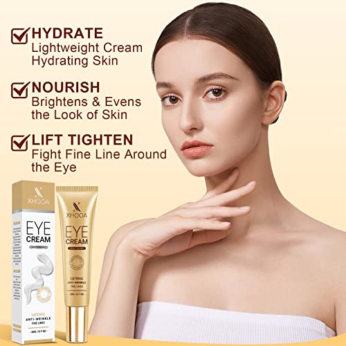 Retinol Eye Cream - Retinol Eye Cream With Collagen, Retinol Eye Cream For Dark Circles And Puffiness, Visible Results In 3-4 Weeks, Under Eye Cream Anti Aging, For Puffiness & Bags Reduces Fine Lines #TOP2