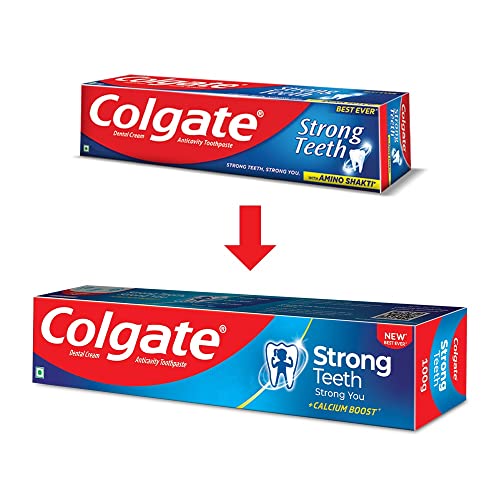 Image of Colgate Strong Teeth Cavity Protection Toothpaste, Colgate Toothpaste with Calcium Boost, 800gm (Buy 3 Get 1 Free), India's No.1 Toothpaste