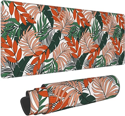 Diaryan - Amazon Marke Großes Mauspad Design mit Tropischer Botanischer, Erweiterter Gaming Maus Pad Tischmatte mit Genähter Kante Lustige Geschenke für Frauen Cover