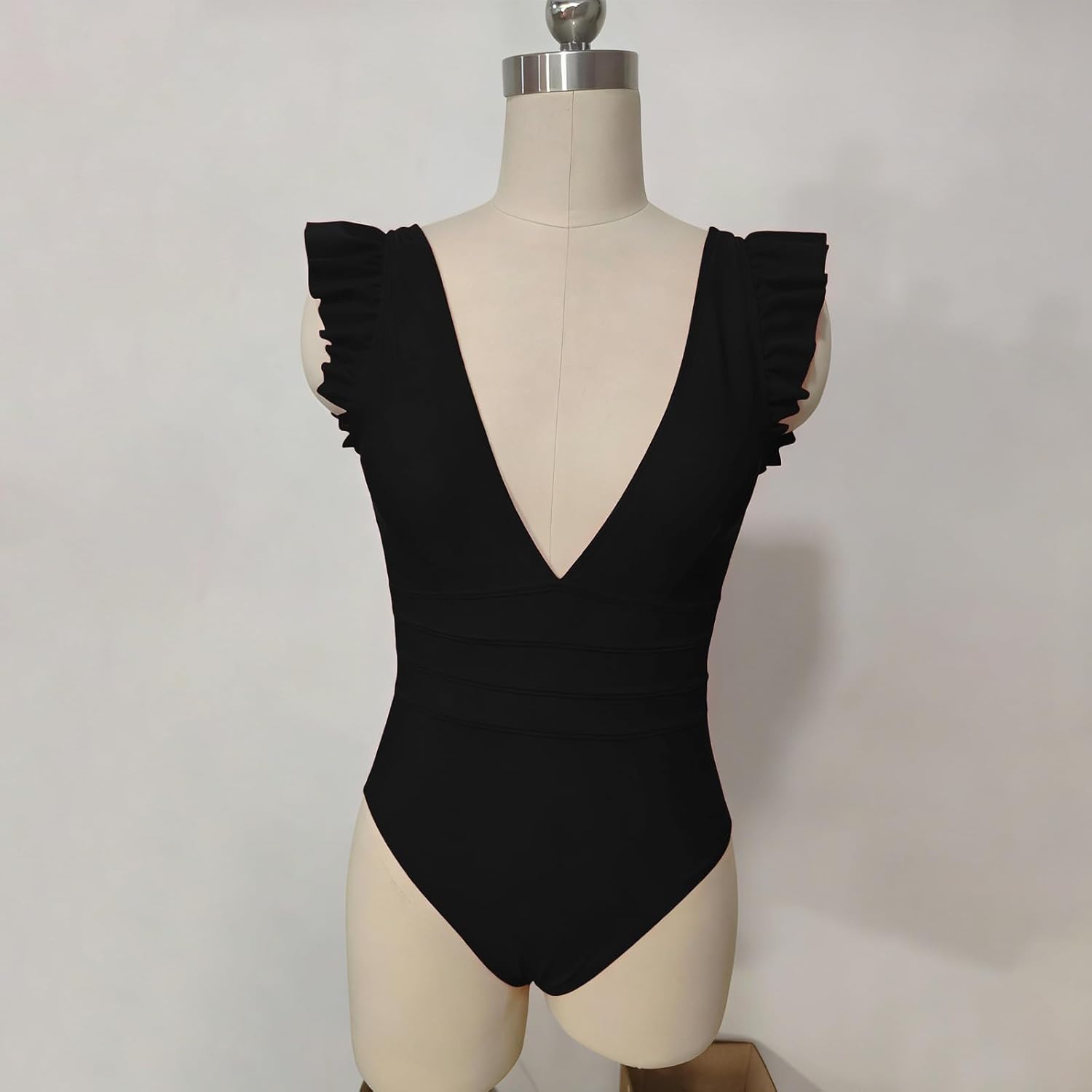 Women's One Piece Ruffle Swimsuit 2026 Tummy Control V Neck Bathing Suit Slimming Swim Suit Casual Summer Swimwear - Image 5