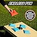 POTIVE Cornhole Bags Set of 8 Regulation Corn Hole Bean Bags for Cornhole Game, Professional Weather Resistant Corn Hole Bags with Tote Bag(Light Blue/Orange)