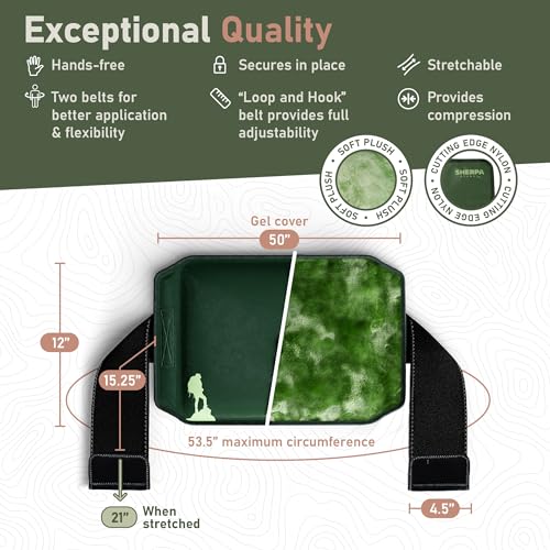 Image of Large Ice Packs for Injuries Reusable Wrap with Straps - Soft Gel Hot and Cold Packs for Injuries, Hip, Shoulder, Back Pain Relief - 12 inch x 15 inch - Green