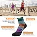 HUSO Crazy Socks for Women, Men Fun Running Quarter Socks Assorted Fashion Style Striped Printed Athletic Socks 6 pairs (Multicolor,L/XL)