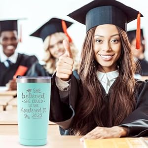 Lifecapido Graduation Gifts, Graduation 20oz Tumbler with Keychain, High School College Masters Degree PhD Graduation Gifts for Women Her Sister Friends Classmates, Green Lifecapido Graduation Gifts Graduation 20oz Tumbler with Keychain High School College Masters Degree PhD Graduation Gifts for Women Her Sister Friends Classmates Green