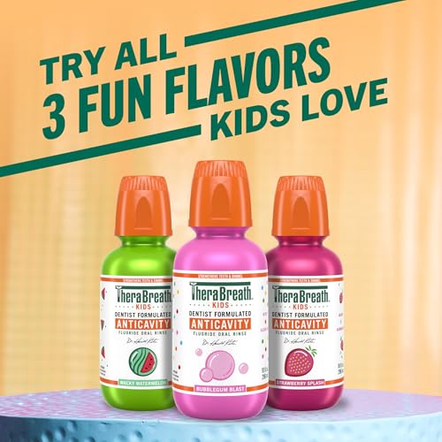 TheraBreath Kids Mouthwash, Organic Strawberry Splash, 16 fl oz, 2-Pack - image 8