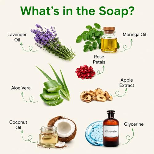 Image of Herbal Handmade Bathing Soap 100gm (1 Piece) | Lavendar Soap for Deep Cleansing | Removes Dirt & Impurities | No Mineral Oils | Suitable for All Skin Types