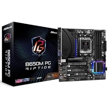 Placa Mãe AsRock B650M PG Riptide (AM5/4xDDR5/HDMI/DisplayPort/M.2/USB 3.2)