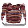 Bohemian Handtasche Schultertasche Crossbody Tasche Schulterbeutel mit Reißverschluss - Rot #3