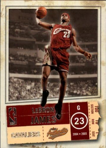 2004 Fleer Authentix Basketball Card (2004-05) #49 LeBron James
