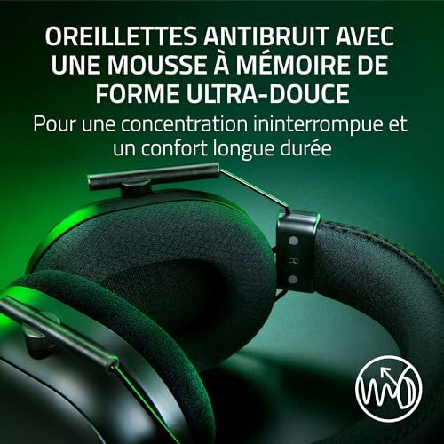 Razer Blackshark V2 Pro (Xbox) - Casque E-Sports sans Fil pour Xbox S - X & One (Haut-Parleurs Triforce 50mm, HyperSpeed Wireless RF & Bluetooth, Microphone détachable HyperClear) Noir