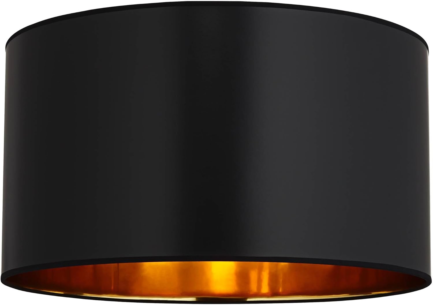 McKay 25" Top x 25" Bottom x 14" High Lamp Shade (Pre-Assembled) Replacement Extra Large Black Drum Round Modern Hardback Spider Harp Finial - Springcrest