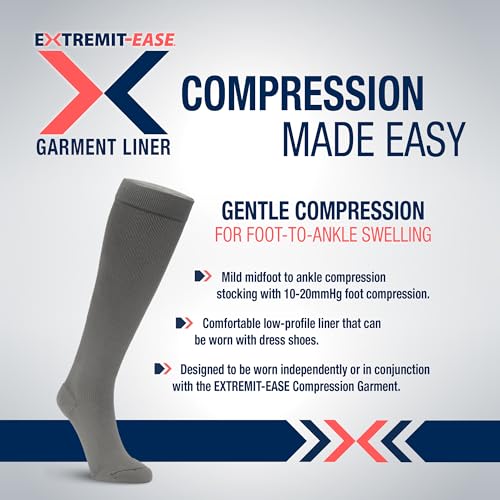 Image of Garment Liner, Unisex, Light Foot-to-Ankle Compression, Tan & Grey, Small - XXLarge, 1 2 4 Undersocks /Pack