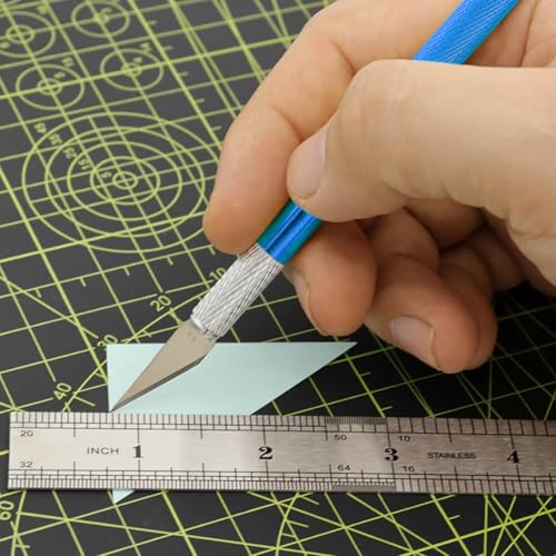 Image of Serplex 21Pcs Gundam Model Tools Kit with Box Multi-purpose DIY Hand Craft Tools with Screwdriver, Tweezers, Diamond File, Engraving Cutter, Scissors, Stainless Steel Ruler, Polishing File, More