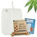 EcoYou Nussmilchbeutel Bio waschbar aus Hanf Veganer Nussmilch Beutel inkl. leckeren Rezepten Hochwertiges Passiertuch 30 cm nut Milk Bag, Mandelmilch Tuch, Filter-Beutel, Filtertuch Saft