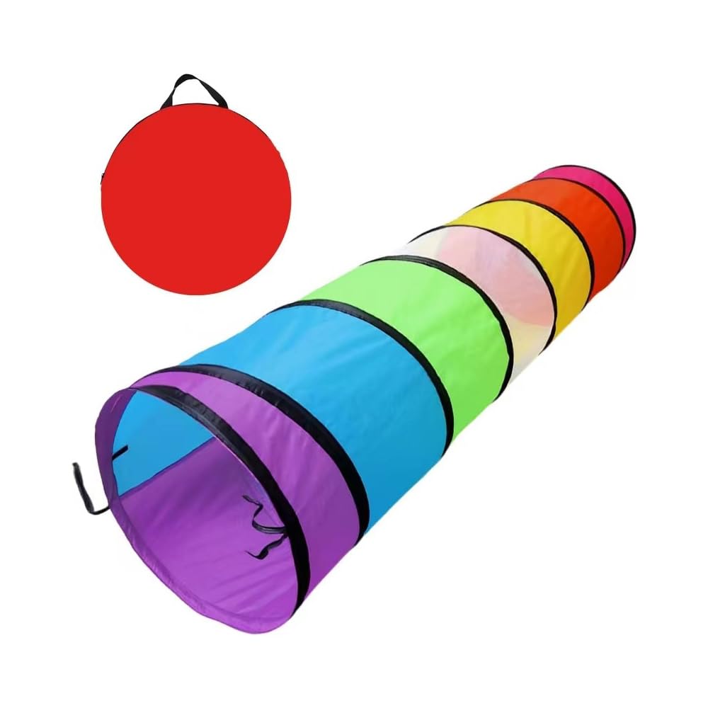 Tunnel de jeu, tente tunnel de jeu pour enfants, tunnel de jeu pop-up, tunnel de jeu pliable pour garçons, filles, animaux de compagnie, jouer à l'intérieur et à l'extérieur, jeu de jardin (180 cm x