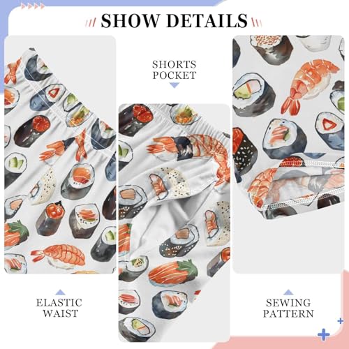 Pajama Pants Japanese Sushi PJ Bottoms Sleepwear Lounge Sleep Pant with Pockets4