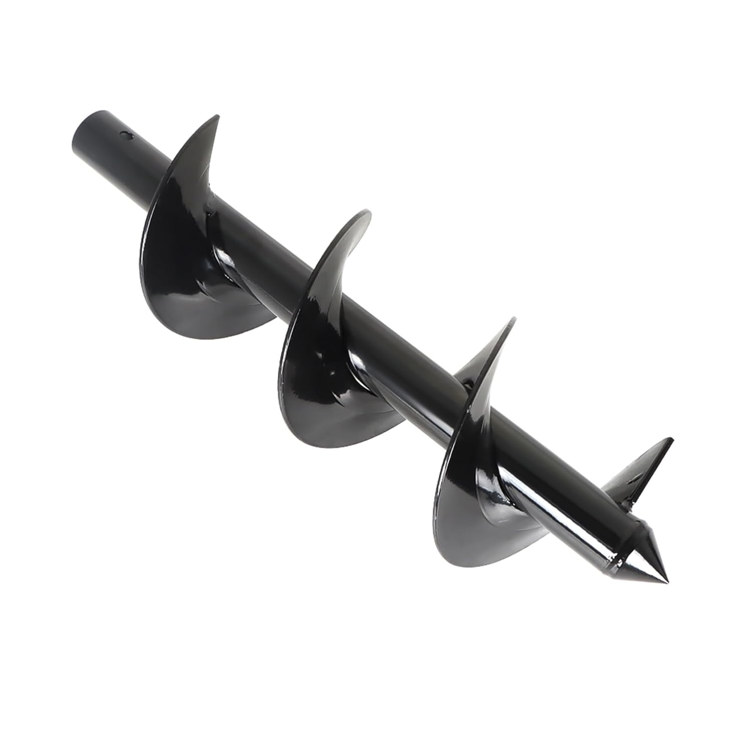 kimllier Hand Operated T Shaped Auger Spiral Drill Bit 4 x 24 Inch Hand Auger Post Hole Digger Black Fit for Planting