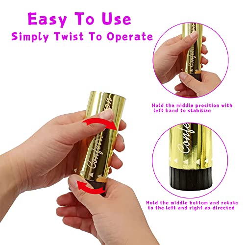 Image of 8 PCS Party Supplies Colorful Confetti Paper Poppers Confetti Cannon for Graduation Wedding Birthday Baby Shower Christmas New Year's Bridal Anniversary Fiesta Fun Party Favors Supplies (Pack of 3)